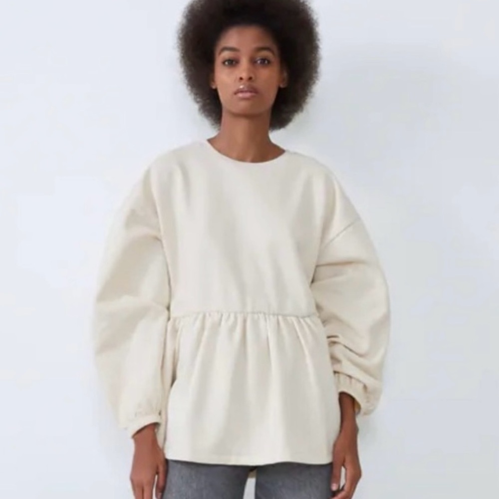 Zara Cream Women's Sweatshirt